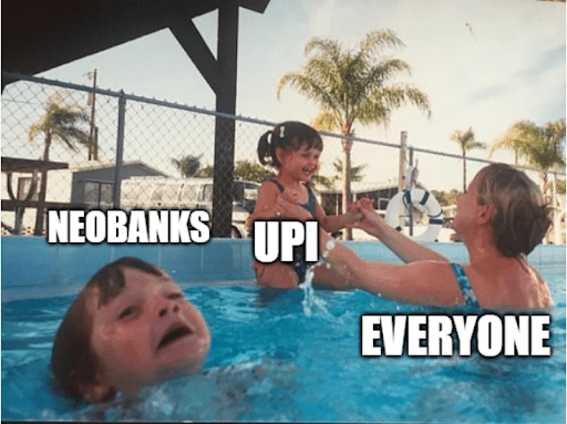 neobanks in india, neobank, upi, gpay, paytm, neobank memes
