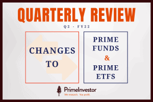 Quarterly review – changes to recommendations in Prime Funds & Prime ETFs